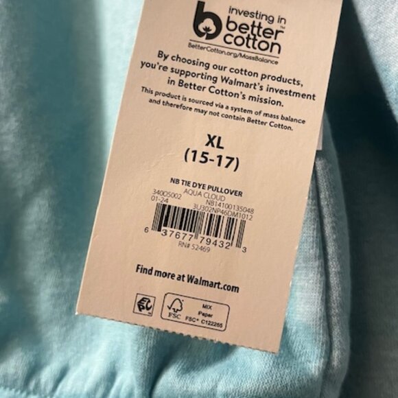 Beautiful Blue Crop Top Sweatshirt - Picture 2 of 3